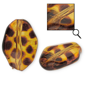 Perlen aus Acryl Oval Amber brown