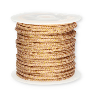 Band Macram&eacute; geflochten 2mm Gold-vintage pink