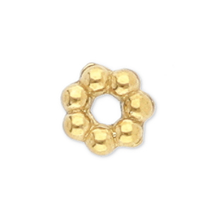 Perlen aus Stainless Steel - Rostfreiem Stahl Spacer Bali Ring 3 mm Gold