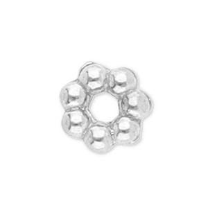 Perlen aus Stainless Steel - Rostfreiem Stahl Spacer Bali Ring 3 mm Silver