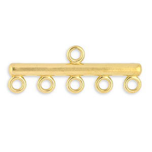 Zubeh&ouml;r aus Stainless Steel - Rostfreiem Stahl Anh&auml;nger mit 5 &Ouml;sen Gold