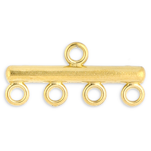 Zubeh&ouml;r aus Stainless Steel - Rostfreiem Stahl Anh&auml;nger mit 4 &Ouml;sen Gold