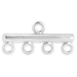Zubeh&ouml;r aus Stainless Steel - Rostfreiem Stahl Anh&auml;nger mit 4 &Ouml;sen Silver