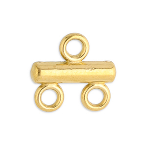 Zubeh&ouml;r aus Stainless Steel - Rostfreiem Stahl Anh&auml;nger mit 2 &Ouml;sen Gold