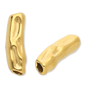 Perlen aus Stainless Steel - Rostfreiem Stahl Tube Gold