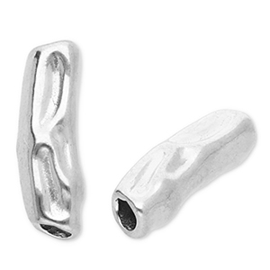 Perlen aus Stainless Steel - Rostfreiem Stahl Tube Silver