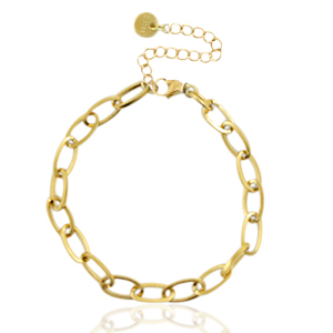 Stainless Steel - Rostfrei Stahl Gliederarmband Gold
