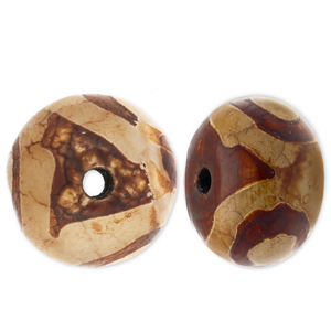 Perlen Naturstein ChalcedonBrown-beige