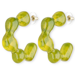 Musthave Resin Ohrringe&nbsp;/&nbsp;Ohrstecker Multicolour green