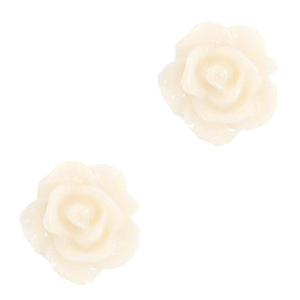 Perlen Rosen 10mm Vanilla ice white