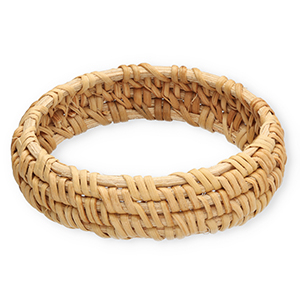 Armb&auml;nder Bangle aus Rattan Natural beige