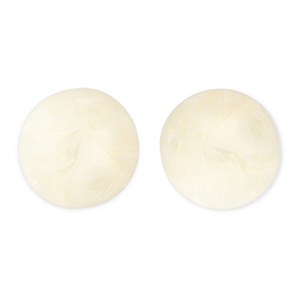16 mm Perlen aus Acryl Round Off white-marble