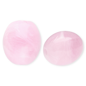 Perlen aus Acryl Oval Pink-marble