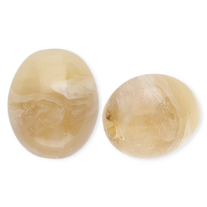 Perlen aus Acryl Oval Beige brown-marble