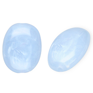 Perlen aus Acryl Oval Blue-marble