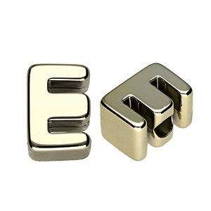 Acryl Buchstaben E Gold
