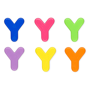 Acryl Buchstaben Y Multicolour