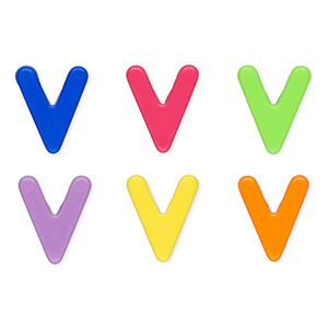 Acryl Buchstaben V Multicolour