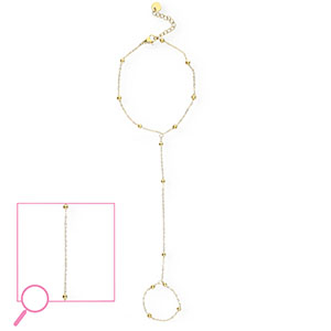 Stainless Steel - Rostfrei Stahl Handketten Ball Gold