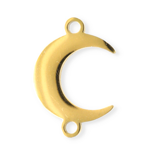 Anh&auml;nger aus Stainless Steel - Rostfreiem Stahl Zwischenst&uuml;ck Horn Gold