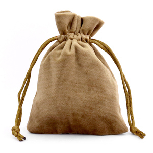 Velvet Schmuck Beutel Brown