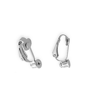 Zubeh&ouml;r Eco-brass&reg; Metall DQ&reg; Clip-Ohrringe mit Verschluss Antique Silver (Nickelfrei)