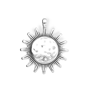 Anh&auml;nger Metall DQ&reg; Sun Antiek zilver (nikkelvrij)
