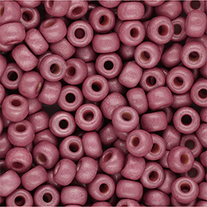 Miyuki 6/0 Rocailles Matted Duracoat Galvanized Hot Pink 6-4210F