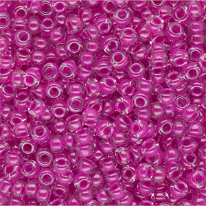 Miyuki 8/0 Rocailles Fuchsia Lined Crystal 8-0209