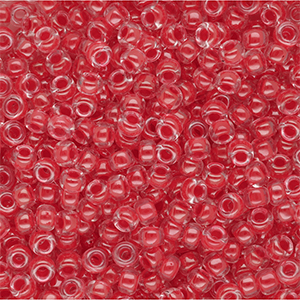 Miyuki 8/0 Rocailles Dark Coral Lined Crystal 8-0226