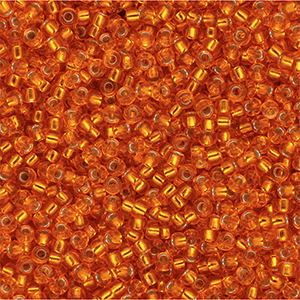 Miyuki 11/0 Rocailles Silver Lined Orange 11-0008