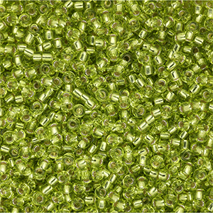 Miyuki 11/0 Rocailles Chartreuse Silver Lined 11-0014