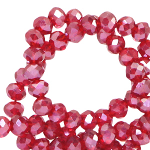 Facetten Top Glas Perlen 8x6mm Rondellen Raisin torte red-amber coating