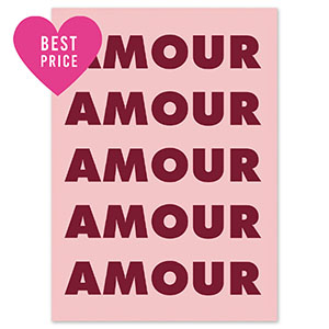 BY31&reg; Karten f&uuml;r Schmuck "Amour" Pink-bordeaux