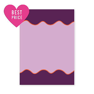 BY31&reg; Karten f&uuml;r Schmuck Waves Purple-orange-black