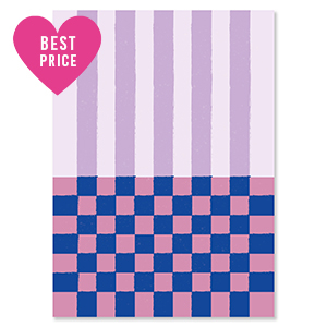 BY31&reg; Karten f&uuml;r Schmuck Lines & Cubes Purple-pink-dark blue