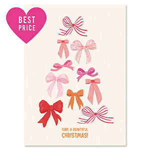 BY31&reg; Karten f&uuml;r Schmuck "Have a bowtiful Christmas!" Light beige-pink-red-warm orange