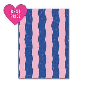BY31&reg; Karten f&uuml;r Schmuck Waves Blue-light pink