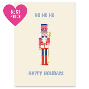 Karten f&uuml;r Schmuck "HO HO HO" Off white-red-blue