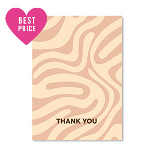 Karten f&uuml;r Schmuck "Thank you" Beige-brown