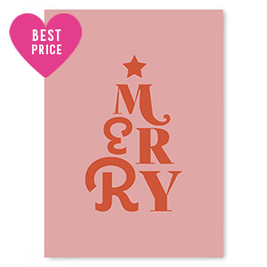Karten f&uuml;r Schmuck "Merry" Pink-red