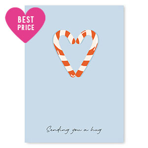 Karten f&uuml;r Schmuck "Sending you a hug" Light blue