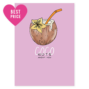 Karten f&uuml;r Schmuck "Coco nuts about you" Lilac-brown