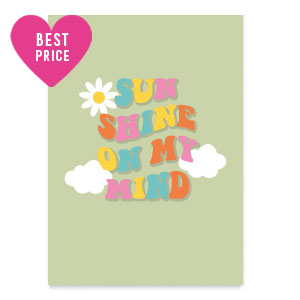 Karten f&uuml;r Schmuck "Sunshine on my mind" Light green