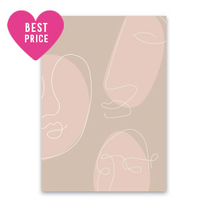 Karten f&uuml;r Schmuck Faces Light pink-rose