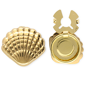 Stainless Steel - Rostfrei Stahl Knopfabdeckung Shell Gold