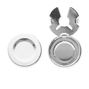 Eco-brass&reg; nachhaltiges Messing Knopfabdeckung Silver