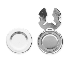 Eco-brass&reg; nachhaltiges Messing Knopfabdeckung Silver