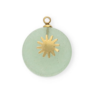 Anh&auml;nger aus Stainless Steel - Rostfreiem Stahl Sonne Gold-green ash