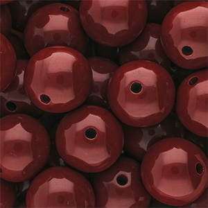 20 mm DQ Perlen aus Acryl shiny Salsa red 18-1657 TCX